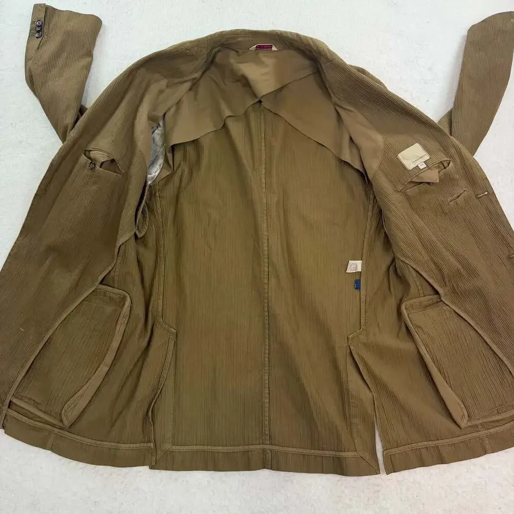 Banana Republic Heritage 2006 Blazer Mens 44R Olive Corduroy Ribbed Coat Jacket